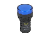 TP-LI22-B24 — LAMPARA PILOTO LED AZUL 22mm 24VCA/VCD PLASTICO *NO SON A PRUEBA DE EXPLOSION*