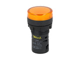 TP-LI22-Y24 — LAMPARA PILOTO LED AMARILLO 22mm 24VCDE VCA PLASTICO *NO SON A PRUEBA DE EXPLOSION*
