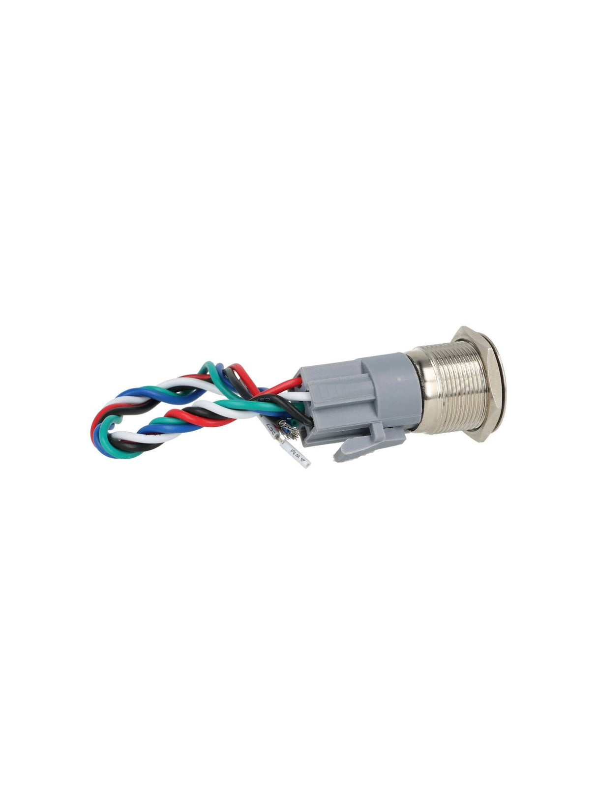 TP-ML19-PR110 — INTERRUPTOR METALICO 19MM 110VCA 6A ENCL AVADO C/SIMBOLO ILUMINADO Y CONECTOR