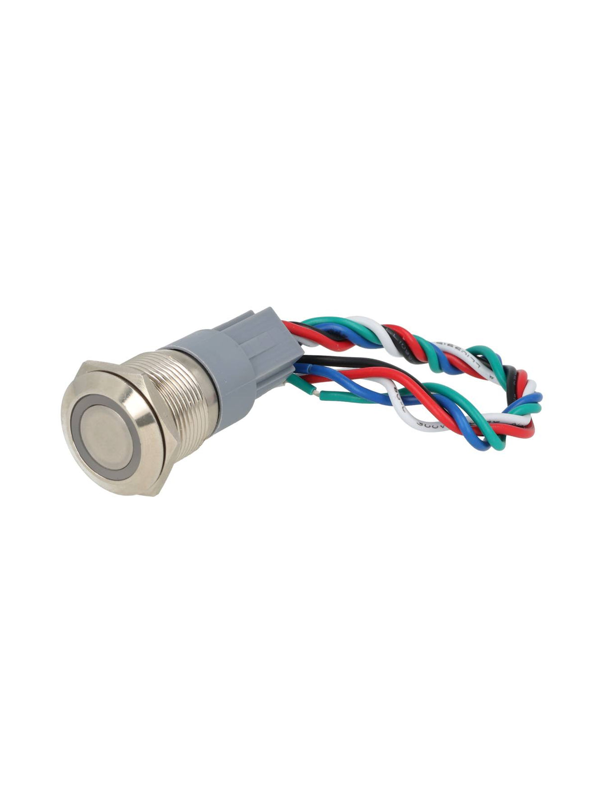 TP-ML19-PR110 — INTERRUPTOR METALICO 19MM 110VCA 6A ENCL AVADO C/SIMBOLO ILUMINADO Y CONECTOR