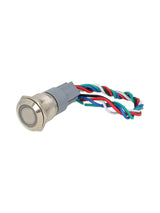 TP-ML19-PR110 — INTERRUPTOR METALICO 19MM 110VCA 6A ENCL AVADO C/SIMBOLO ILUMINADO Y CONECTOR