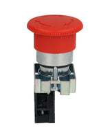 TP-P22M-R — BOTON HONGO 40mm PARO DE EMERGENCIA 1NC*NO SON A PRUEBA DE EXPLOSION*