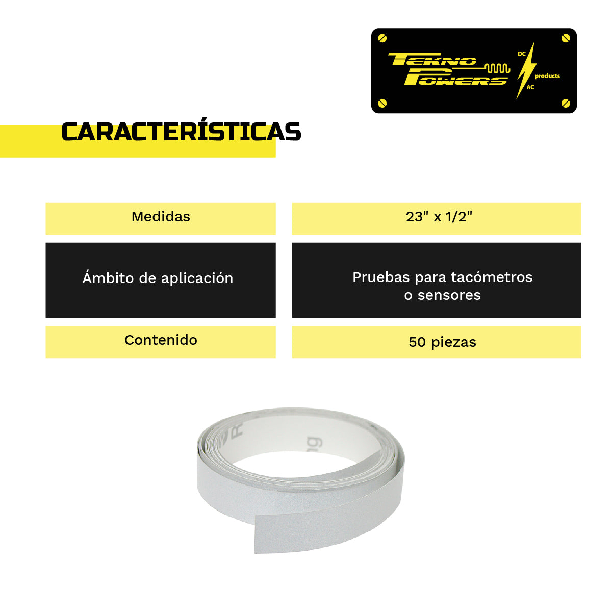 TP-RT-50 — CINTA REFLEJANTE PARA TACOMETRO îPTICO