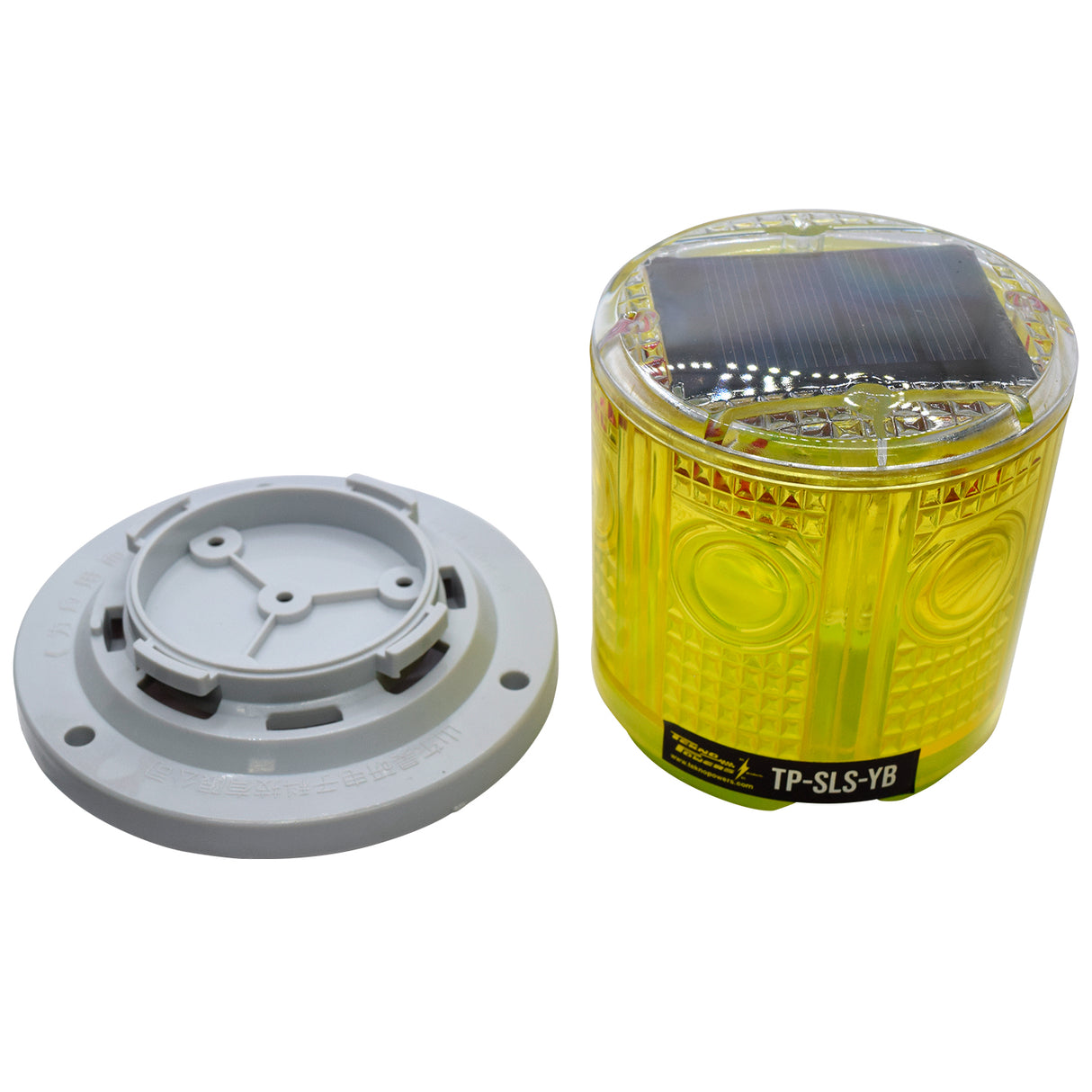 TP-SLS-YB — TORRETA SOLAR AMARILLA C/BASE 50 DESTELLOS /MIN.IP67 DISTANCIA DE VISION EN LA OBSCURIDAD 400 MTS