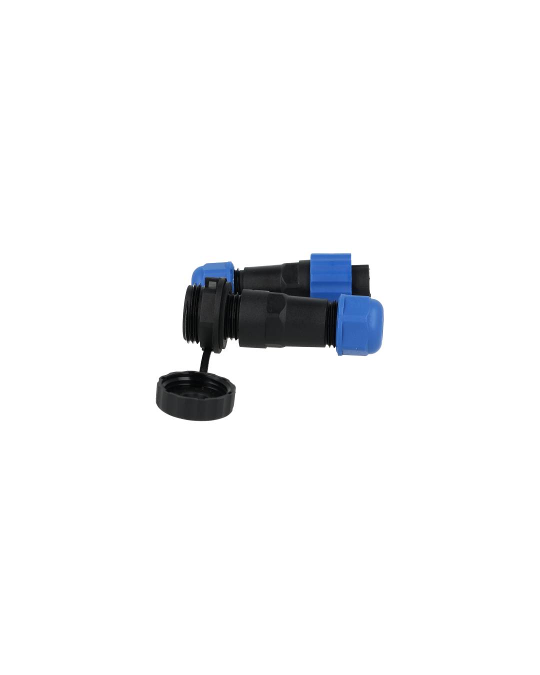 TP-SP16-S4P — CONECTORES EXTENSION/RECTO (PAR) 4 PINIMPERMEABLES IP68, 5A/250VCA, DIAMETRO DE BARRENO 16mm PIN COBRE CHAPEADO EN DORADO/PLATEADO