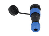 TP-SP16-SP2P — CONECTORES PANEL/RECTO (PAR) 2 PIN, IMPERMEABLES IP68, 5A/250VCA, DIAMETRO DE BARRENO 16mm PIN COBRE CHAPEADO EN DORADO/PLATEADO