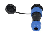 TP-SP16-SP4P — CONECTORES PANEL/RECTO (PAR) 4 PIN IMPERMEABLES IP68, 5A/250VCA, DIAMETRO DE BARRENO 16mm, PIN COBRE CHAPEADO EN DORADO/PLATEADO