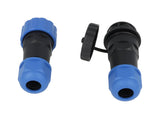 TP-SP20-S4P — CONECTORES EXTENSION/RECTO (PAR) 4PIN, IMPERMEABLES IP68, 25A/250VCA, DIAMETRO DE BARRENO 20mm, PIN COBRE CHAPEADO EN DORADO/PLATEADO