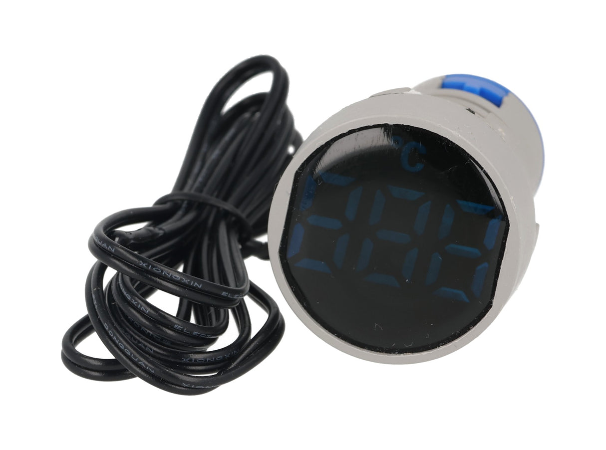 TP-T22 — TERMOMETRO P/TABLERO -20 a 120 GRADOS CE LCIUS, ALIMENTACION 50-380VCA, PRECISION +/- 1 GRADO, BARRENO 22MM