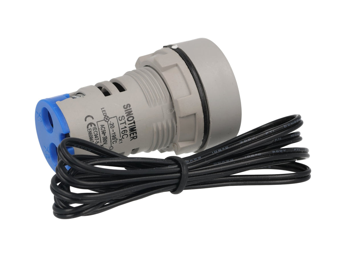 TP-T22 — TERMOMETRO P/TABLERO -20 a 120 GRADOS CE LCIUS, ALIMENTACION 50-380VCA, PRECISION +/- 1 GRADO, BARRENO 22MM