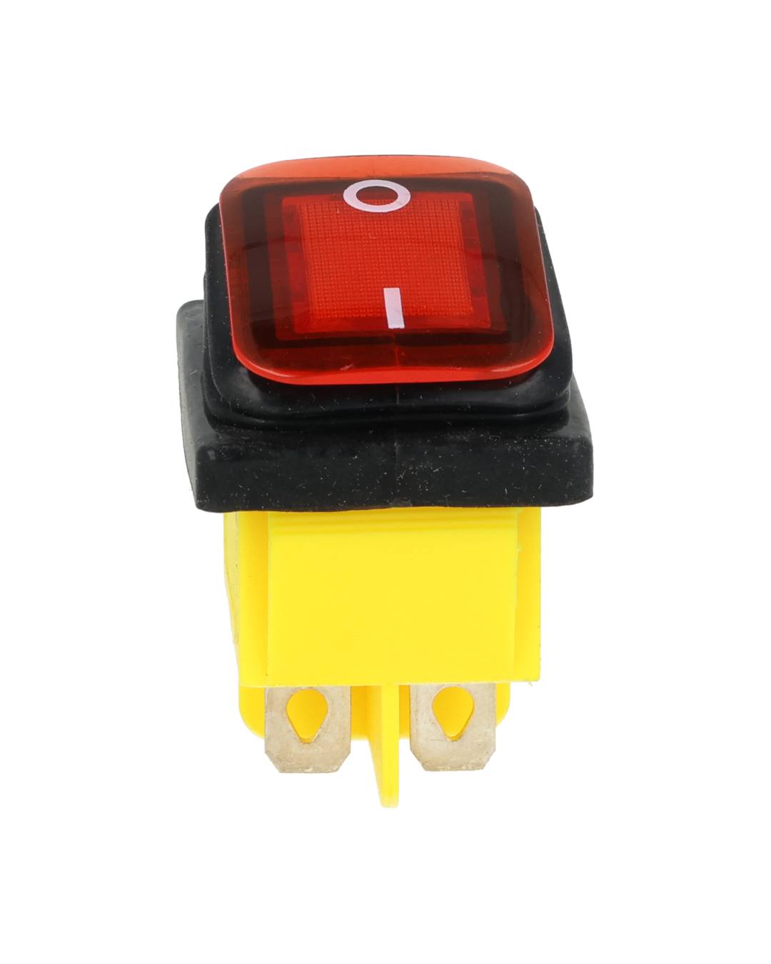TP-T85-RL — SWITCH ILUMINADO ROJO 2P1T LED, 110VCA, 30A/250VCA, IP67, SELLADO, 30X22mm