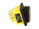 TP-T85-YL — SWITCH ILUMINADO AMARILLO 2P1T LED, 110VCA, 30A/250VCA, IP67, SELLADO, 30X22mm