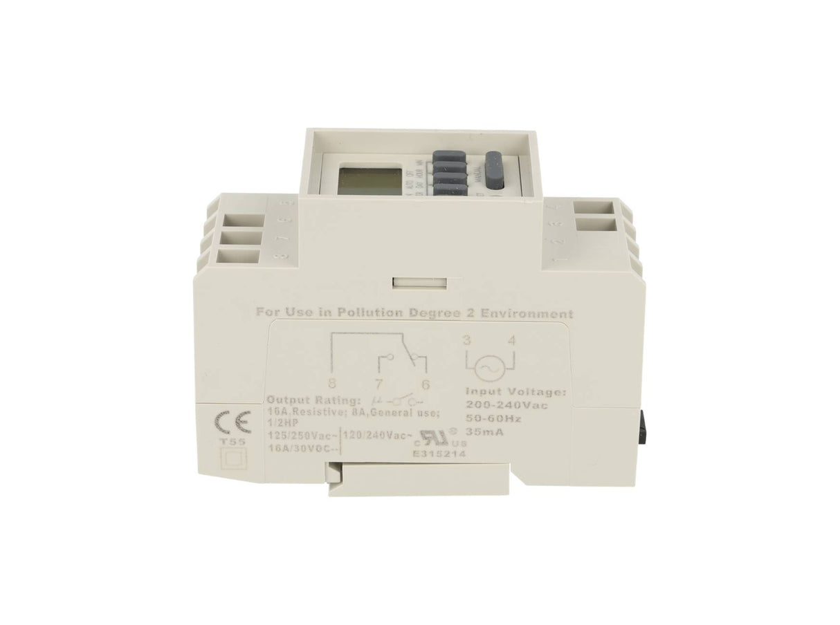 TP-TM848-2 — TIMER D SEMANAL, 220VCA, 8/ON-8/OFF, 1CON 16AMP.AC1, 3AMP./AC2, BAT.RESP.36H, DIN RIEL
