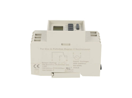 TP-TM848-2 — TIMER D SEMANAL, 220VCA, 8/ON-8/OFF, 1CON 16AMP.AC1, 3AMP./AC2, BAT.RESP.36H, DIN RIEL