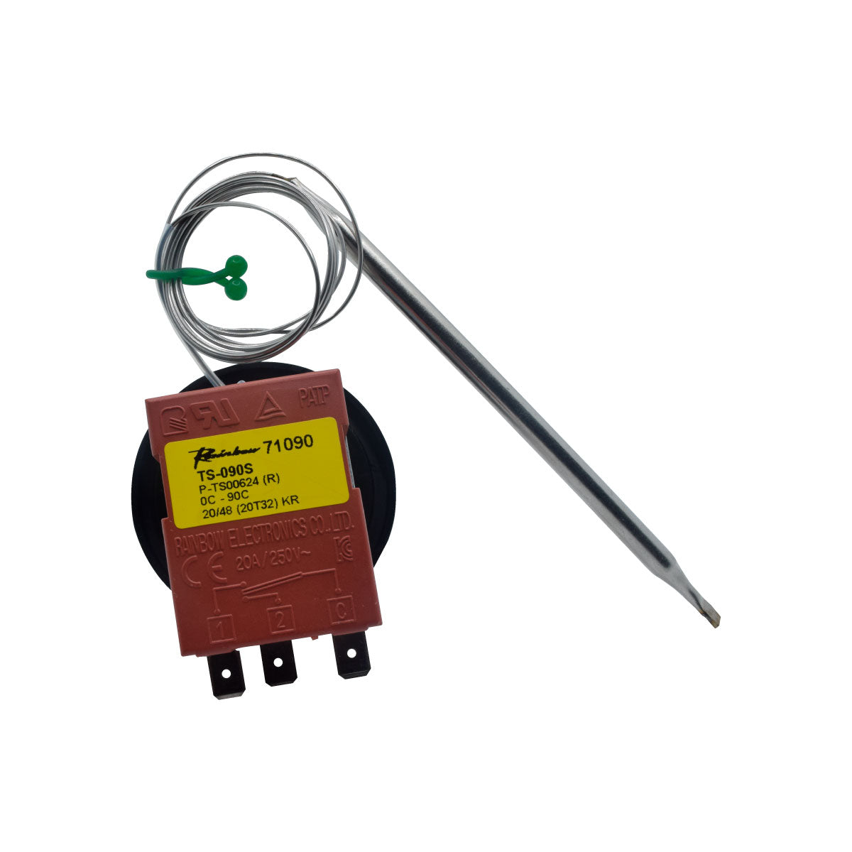 TP-TS-90O — TERMOSTATO 0A90¡C 1C 16A 250V ABIERTOPRECISION+/-4¡, DIFERENCIAL4 +/-2¡C