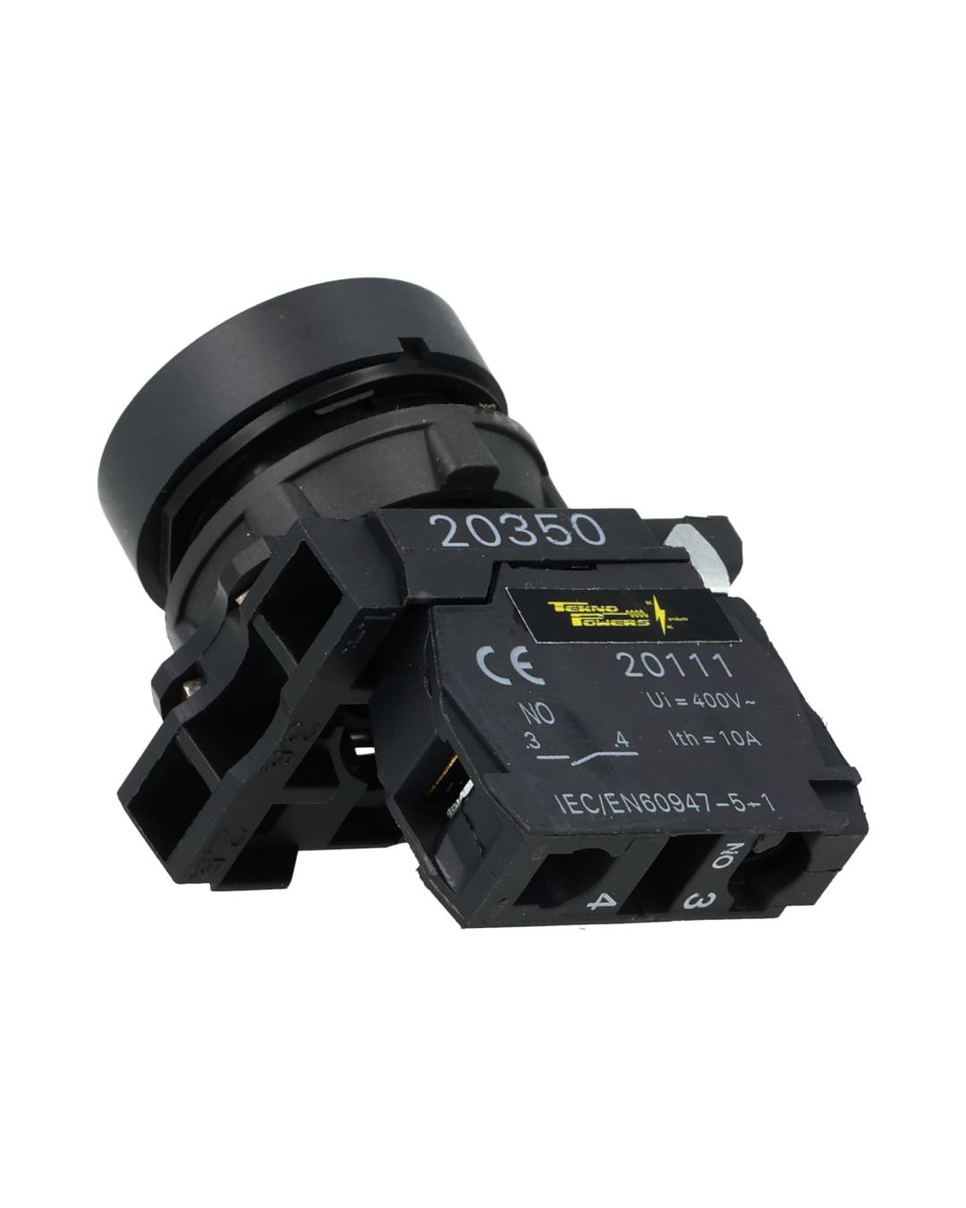 TP-XB5-BK — BOTON PULSADOR PLASTICO NEGRO NA 22mm*NO SON A PRUEBA DE EXPLOSION*