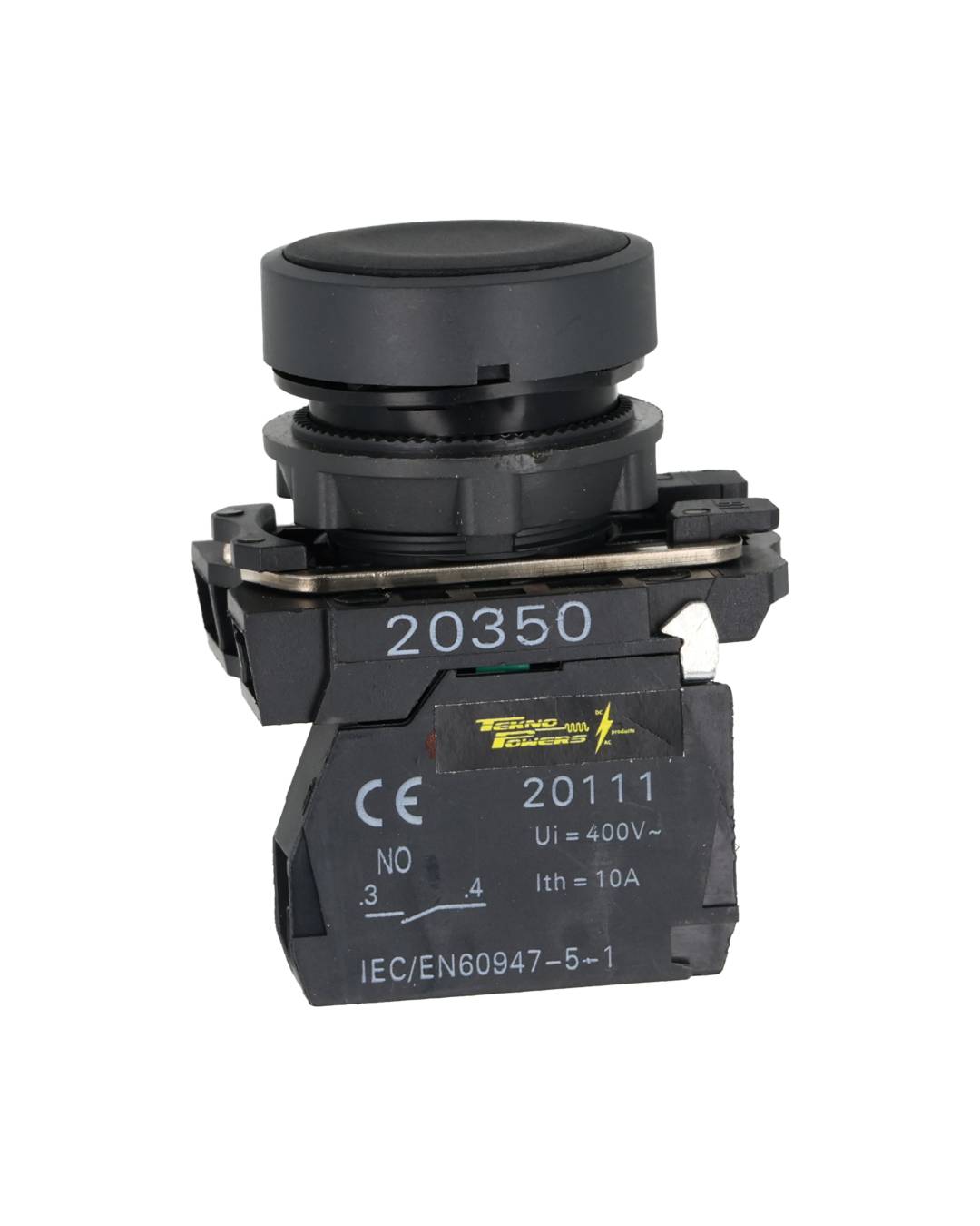 TP-XB5-BK — BOTON PULSADOR PLASTICO NEGRO NA 22mm*NO SON A PRUEBA DE EXPLOSION*