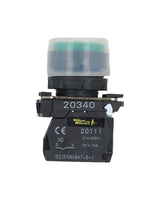 TP-XB5-HG — BOTON PULSADOR PLASTICO CON CAPUCHON VERDENA 22mm *NO SON A PRUEBA DE EXPLOSION*