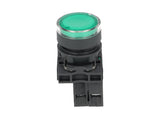 TP-XB5-LG — BOTON PULSADOR PLASTICO CON LED VERDE NA22mm 220/240VCA *NO SON A PRUEBA DE EXPLOSION*