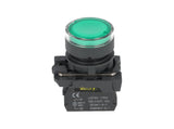TP-XB5-LG — BOTON PULSADOR PLASTICO CON LED VERDE NA22mm 220/240VCA *NO SON A PRUEBA DE EXPLOSION*