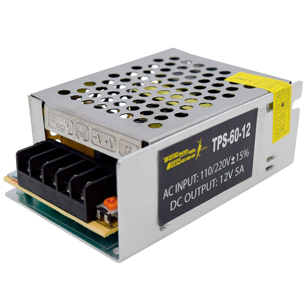 TPS-60-12 — FUENTE DE VOLTAJE 12V/5A/60W, 100-240VCA159X96X38mm