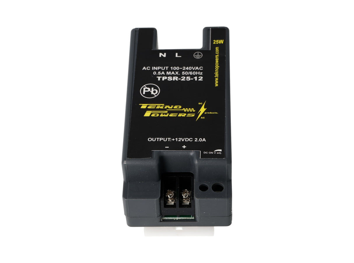 TPSR-25-12 — FUENTE DE VOLTAJE PARA RIEL 12VCD 2.08A 25W90-264VAC 106X55X43 mm,