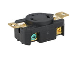 WJ-6330B | CONTACTO INDUSTRIAL CON SEGURO 30A/125VCA2 POLOS (1 PHASE) + TIERRA, MONTAJE A PANEL
