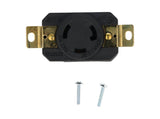 WJ-6330B | CONTACTO INDUSTRIAL CON SEGURO 30A/125VCA2 POLOS (1 PHASE) + TIERRA, MONTAJE A PANEL