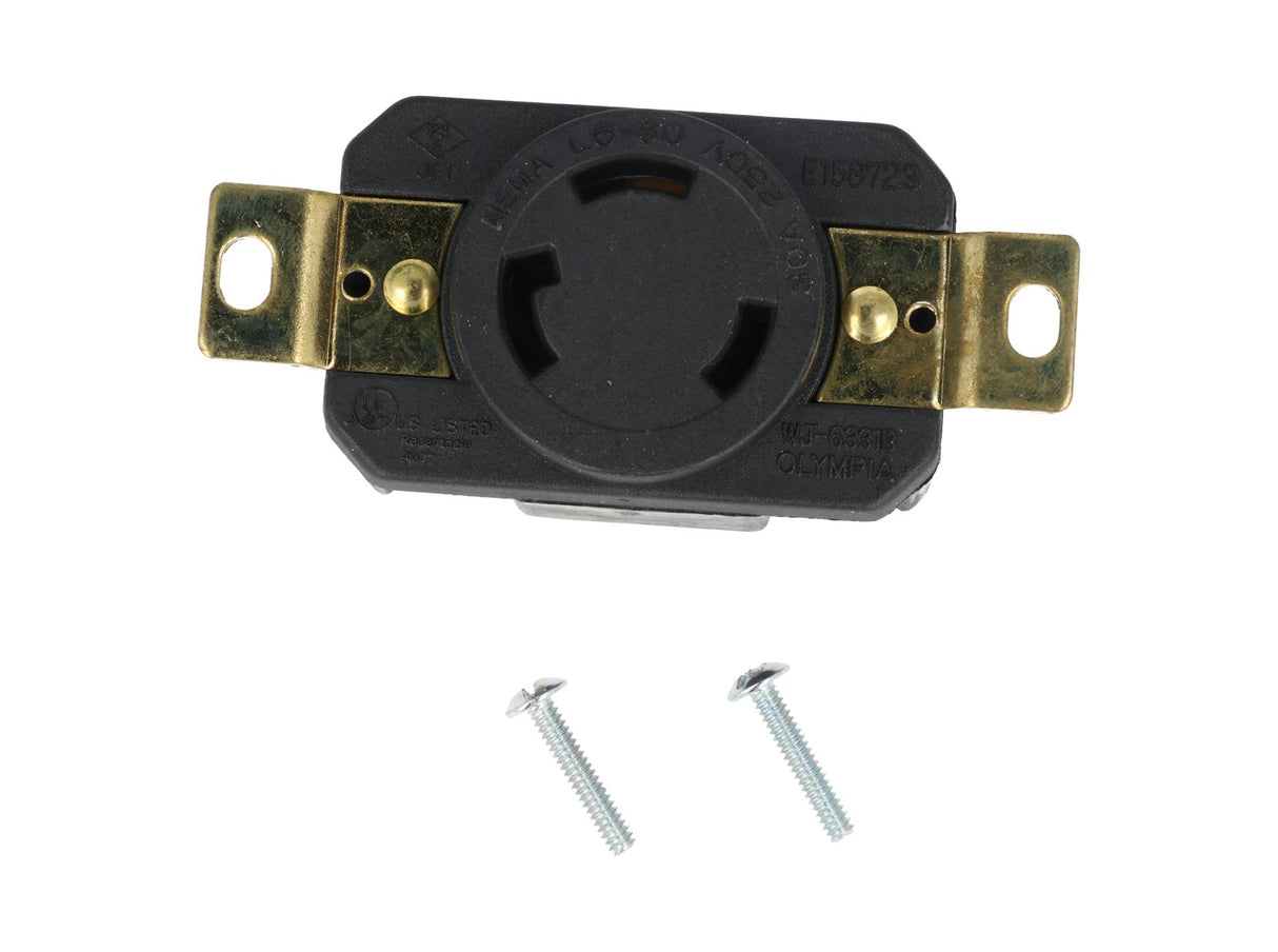 WJ-6331B — CONTACTO INDUSTRIAL CON SEGURO 30A/250VCA2 POLOS (1 PHASE) + TIERRA, TOMA AEREA
