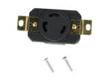 WJ-6331B — CONTACTO INDUSTRIAL CON SEGURO 30A/250VCA2 POLOS (1 PHASE) + TIERRA, TOMA AEREA