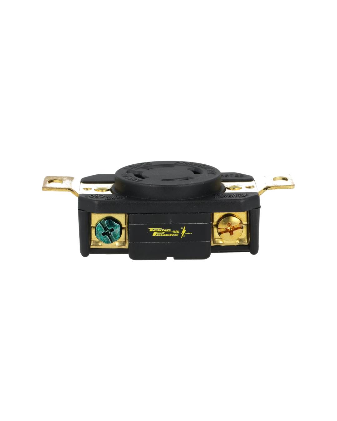 WJ-6420B — CONTACTO INDUSTRIAL CON SEGURO 20A/125VCA-250VCA, 3 POLOS (3 PHASES) + TIERRA, MONTAJE A PANEL
