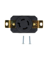 WJ-6421B — CONTACTO INDUSTRIAL CON SEGURO 20A/250VCA3 POLOS (3 PHASES) + TIERRA, MONTAJE A PANEL