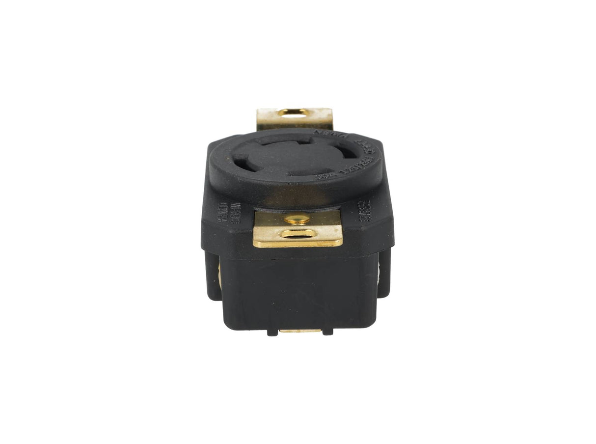 WJ-6430B — CONTACTO INDUSTRIAL CON SEGURO 30A/125VCA-250VCA, 3 POLOS (3 PHASES) ,  + TIERRA, MONTAJE A PANEL