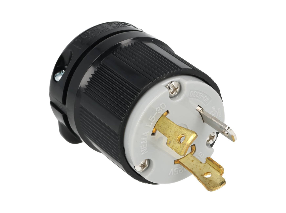 WJ-8330 — CLAVIJA INDUSTRIAL CON SEGURO 30A/125VCA2 POLOS (1 FASE) + TIERRA