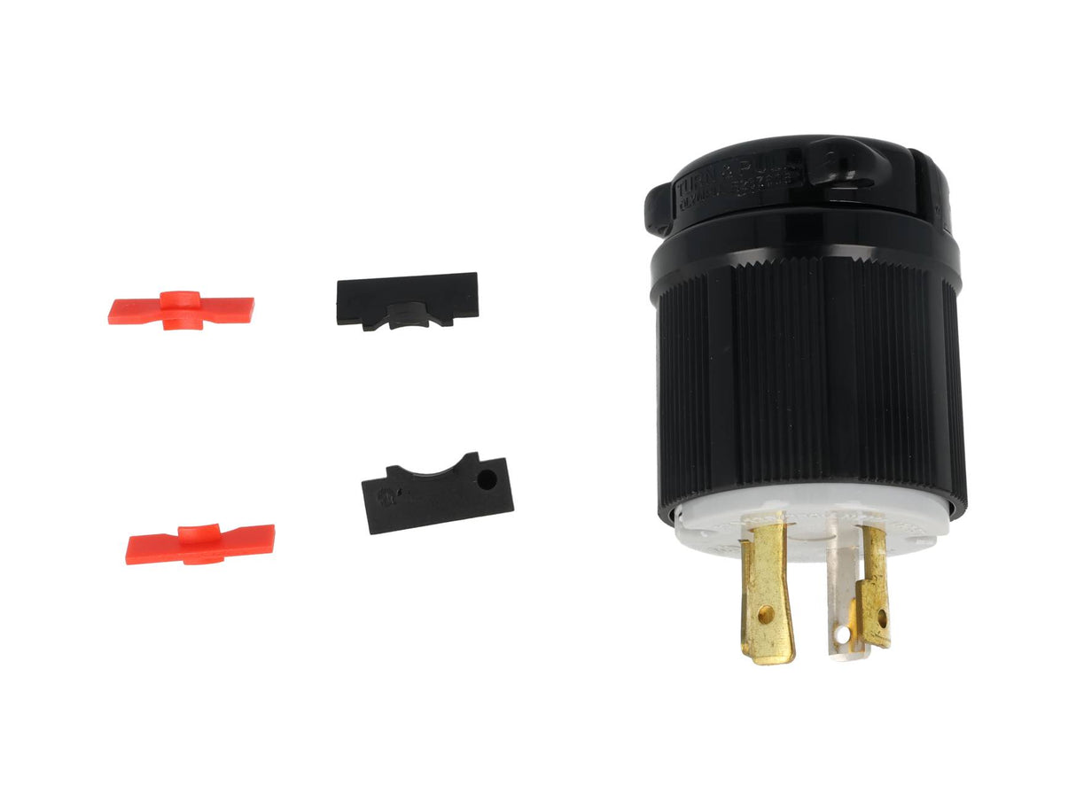 WJ-8430 — CLAVIJA INDUSTRIAL CON SEGURO 30A/125VCA-250VCA, 3 POLOS (3 FASES) + TIERRA