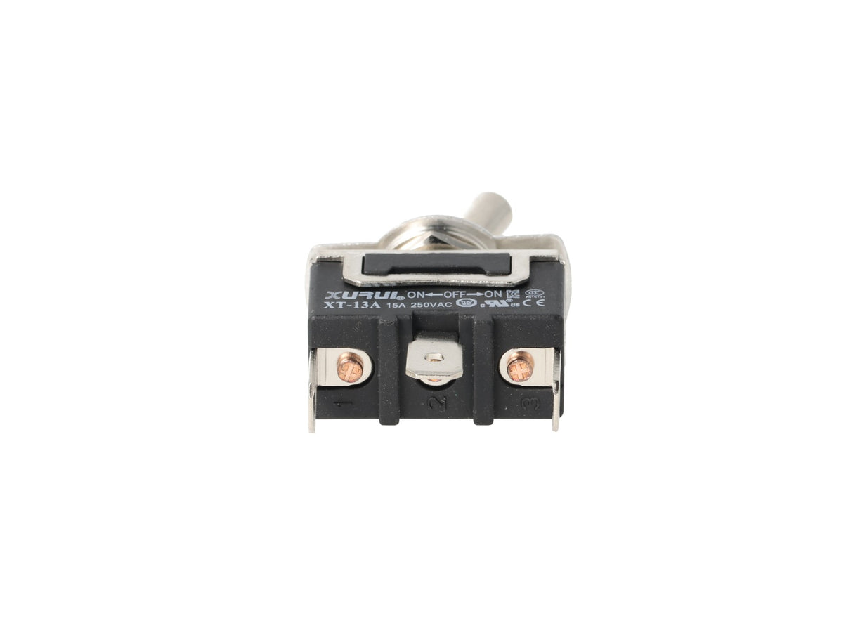 XT-13A — INTERRUPTORES DE PALANCA 3 TERMINALES Posiciones: ON-OFF-ON Capacidad: 20/15A 125/277VAC