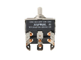 XT-23AF — INTERRUPTORES DE PALANCA 6 TERMINALES Posiciones: PULS-OFF-PULS Capacidad: 20/15A 125/277VAC